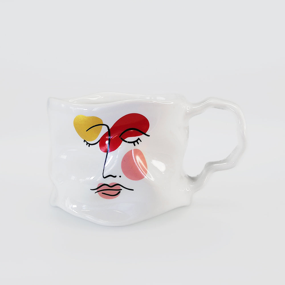 Crumple Mug W/ Face
