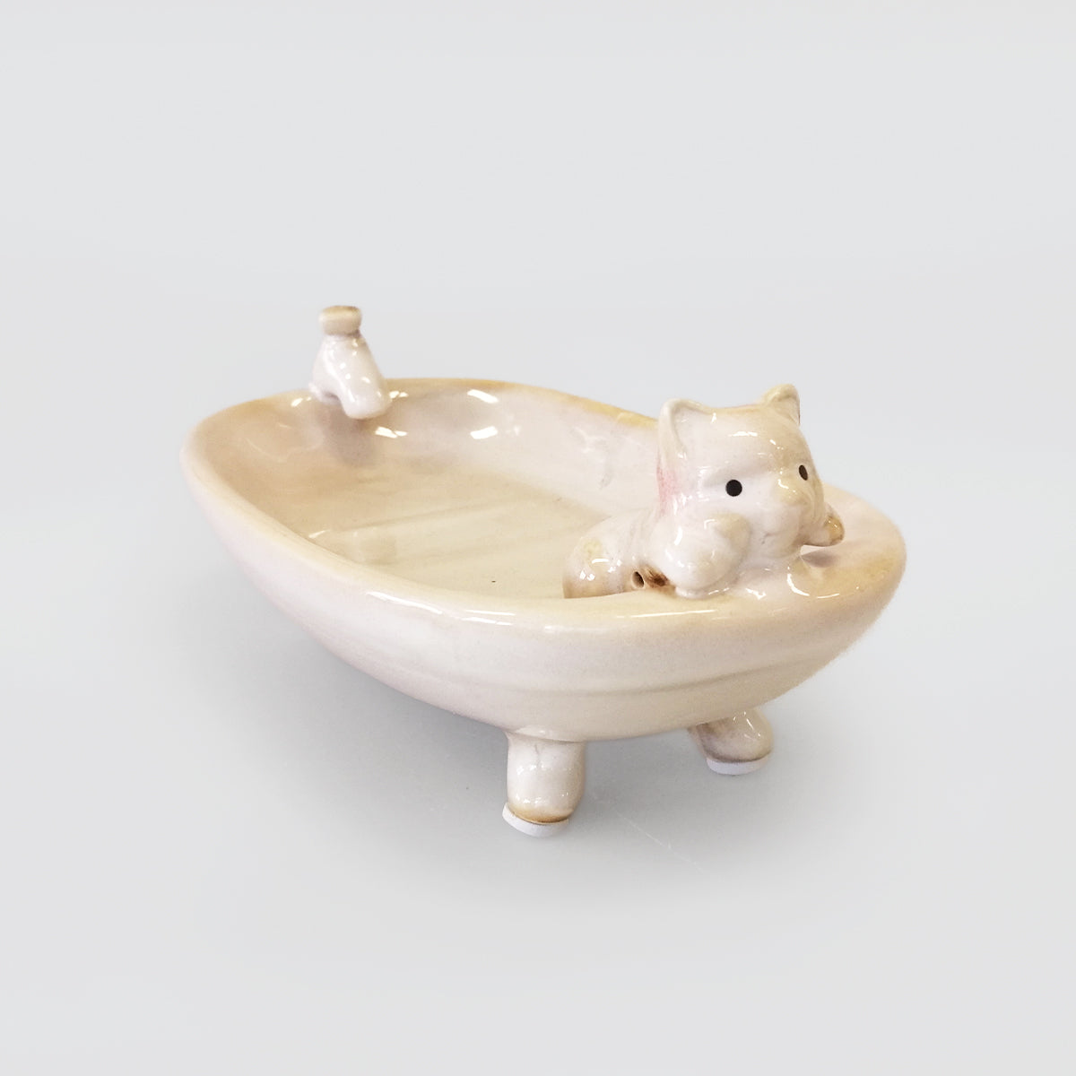 Ceramic Cat Soap Dish