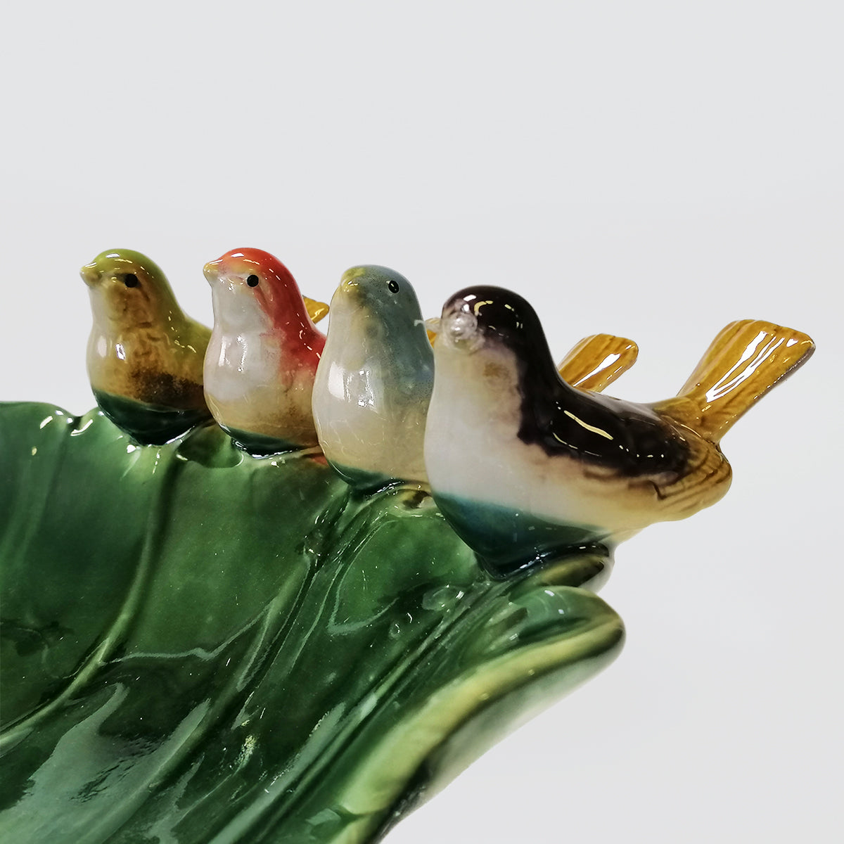 Ceramic Bird Leaf Bowl - 34cm