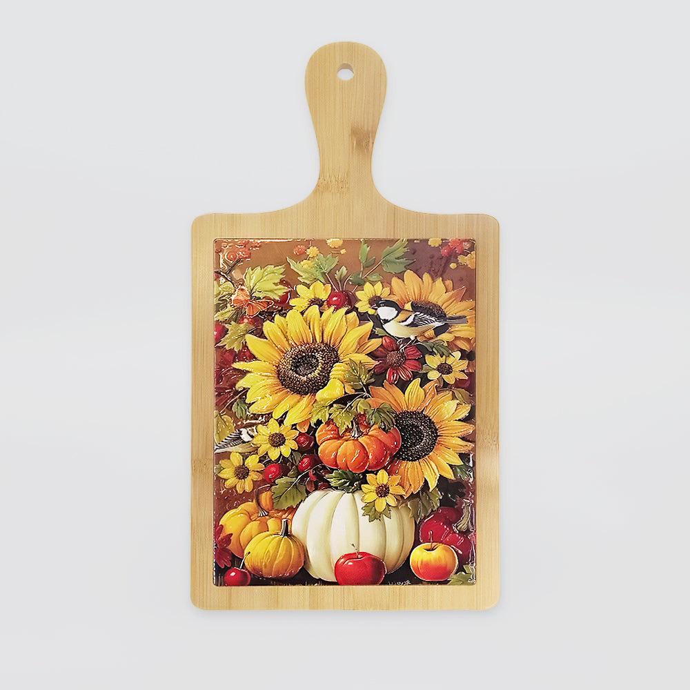Bamboo Handle Board - 'Sunflower Vase'