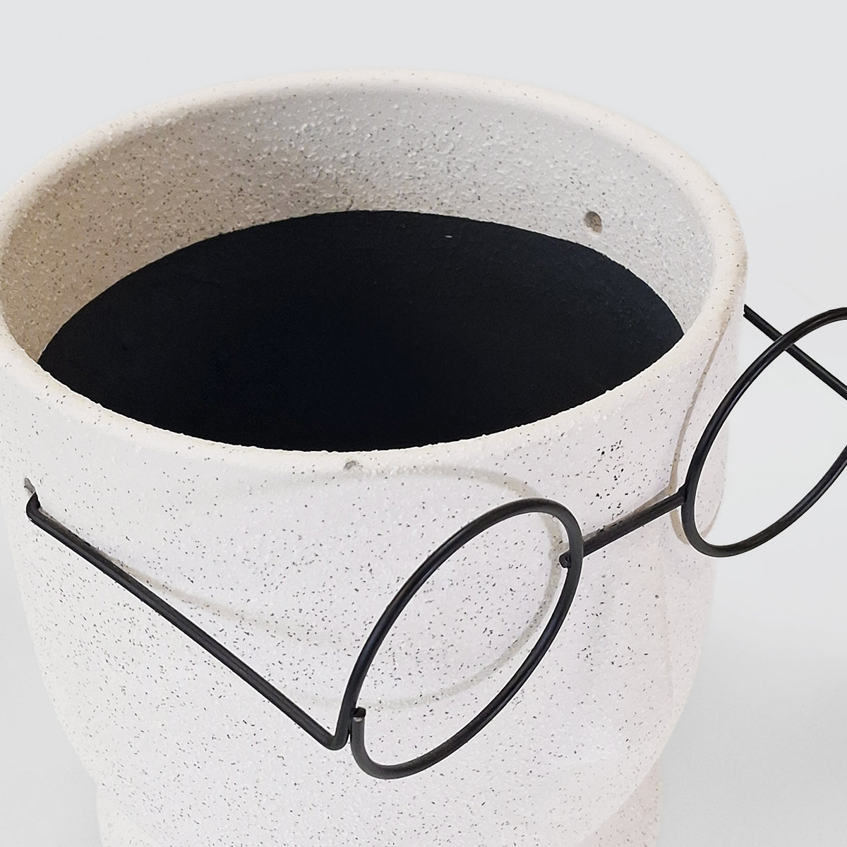 Ceramic Planter Head With Glasses