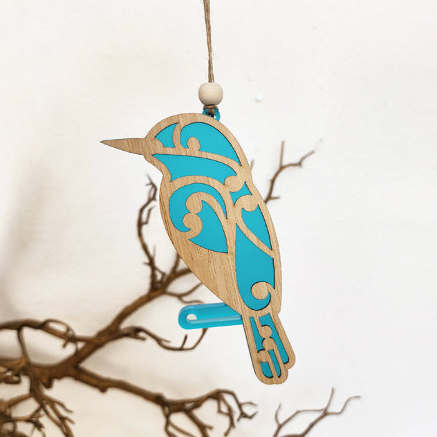 Hanging Birds - 'Koru Kingfisher'