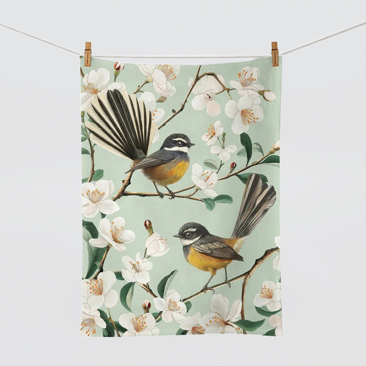 Chatty Fantail Tea Towel
