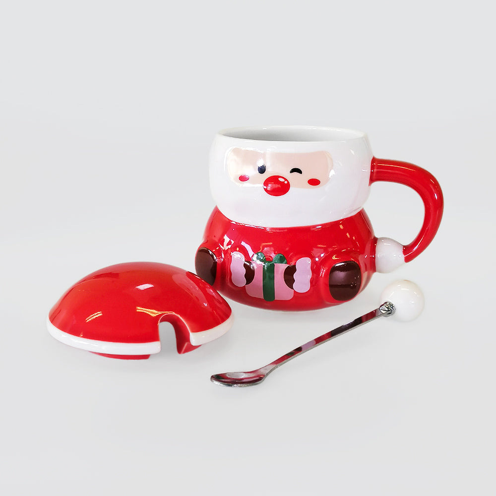 Santa Mug With Ceramic Lid