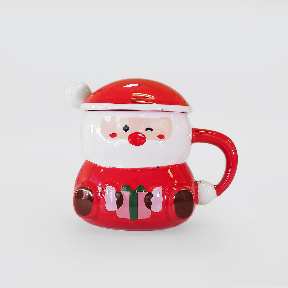 Santa Mug With Ceramic Lid