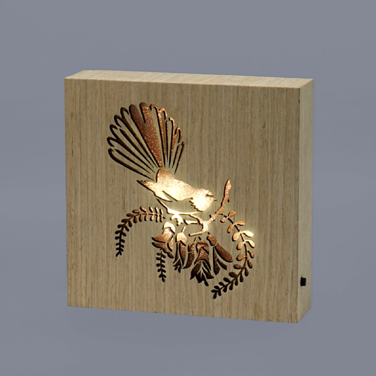 LED Block - 'Fantail On Kowhai'