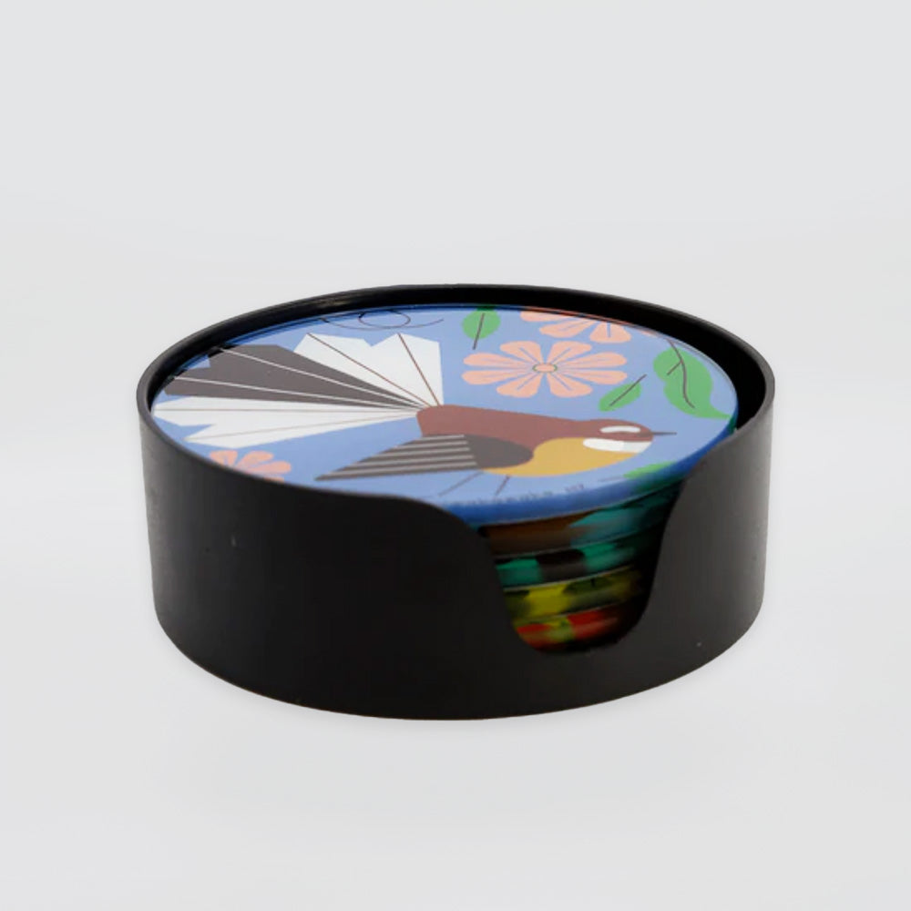 NZ Birds Glass Coasters - S/6