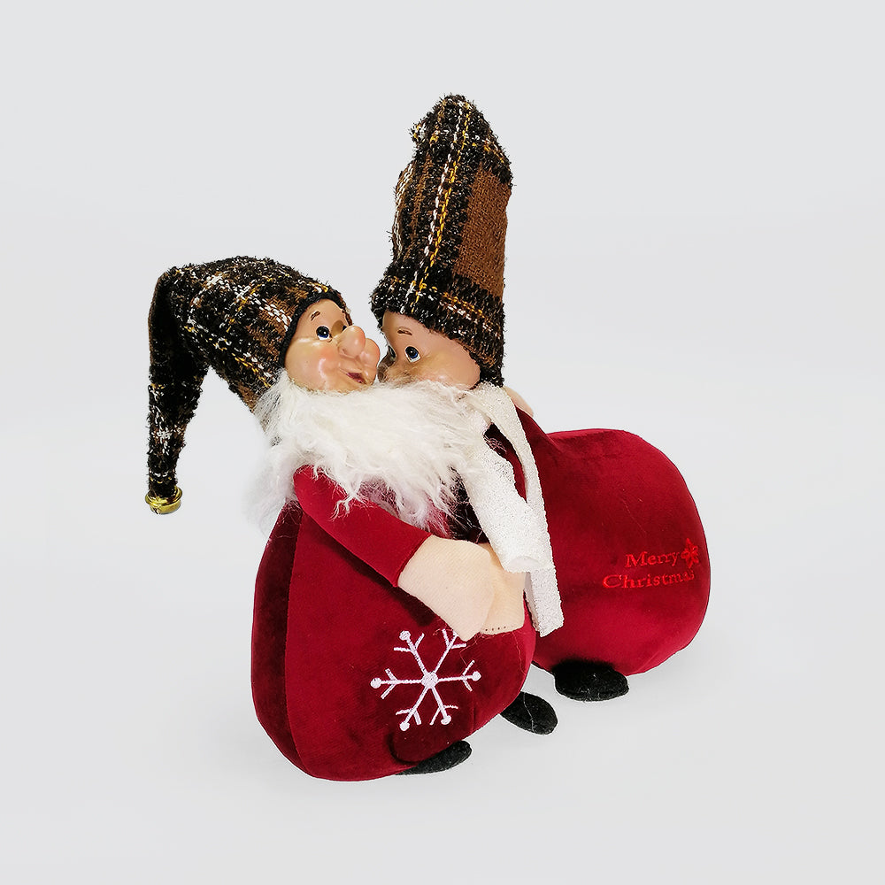 Christmas Gonks With Plaid Hats