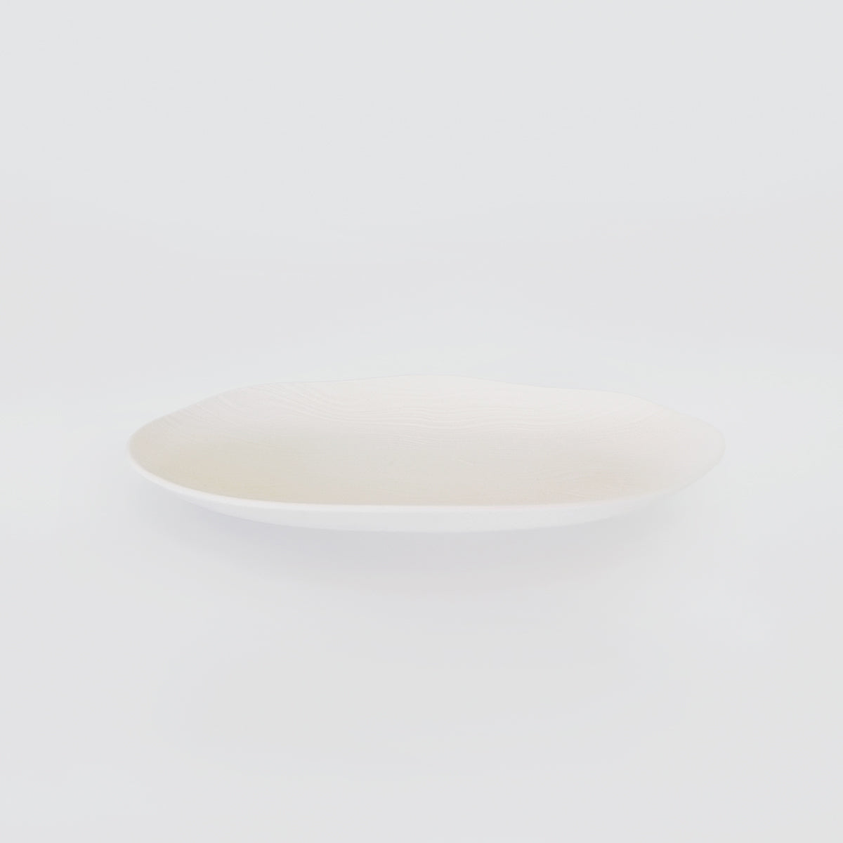 Ceramic White Oval Wavey Platter