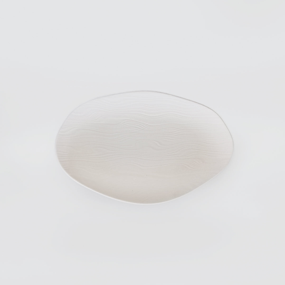 Ceramic White Oval Wavey Platter