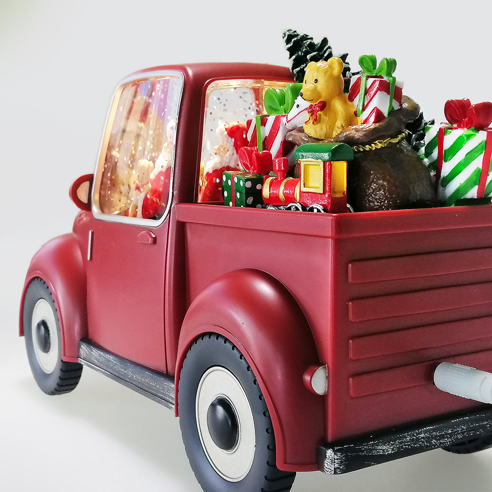 Santa In a LED Red Truck