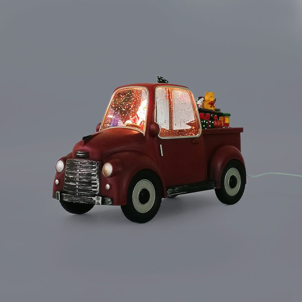 Santa In a LED Red Truck