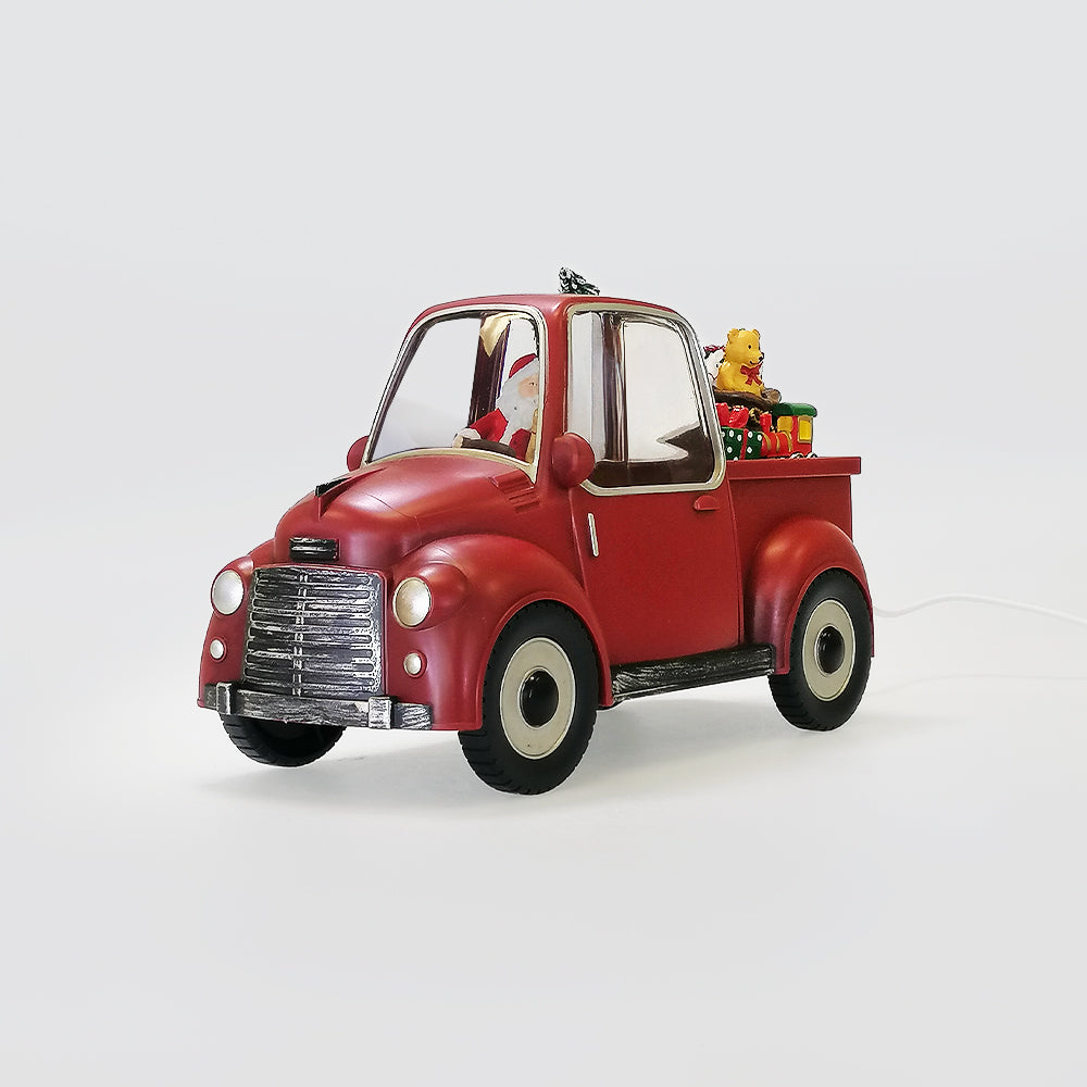 Santa In a LED Red Truck