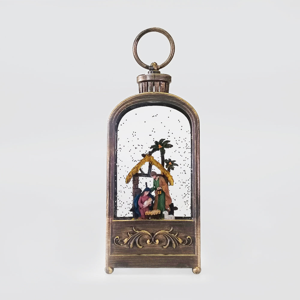 Christmas LED Nativity 'Snowglobe' Lantern