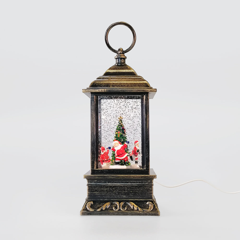 Christmas Lantern - 'Moving Santa'