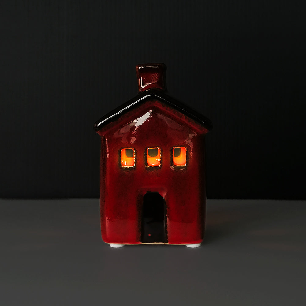 House Tealight Holder - Red