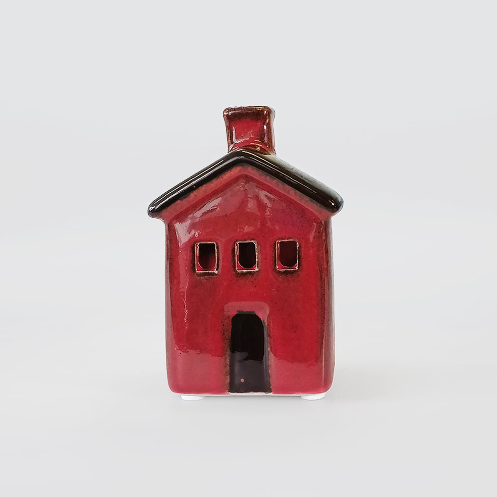 House Tealight Holder - Red