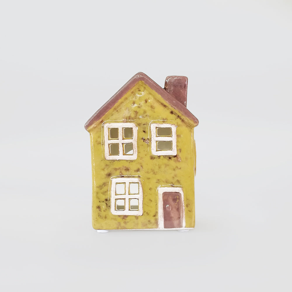House Tealight Holder - Yellow