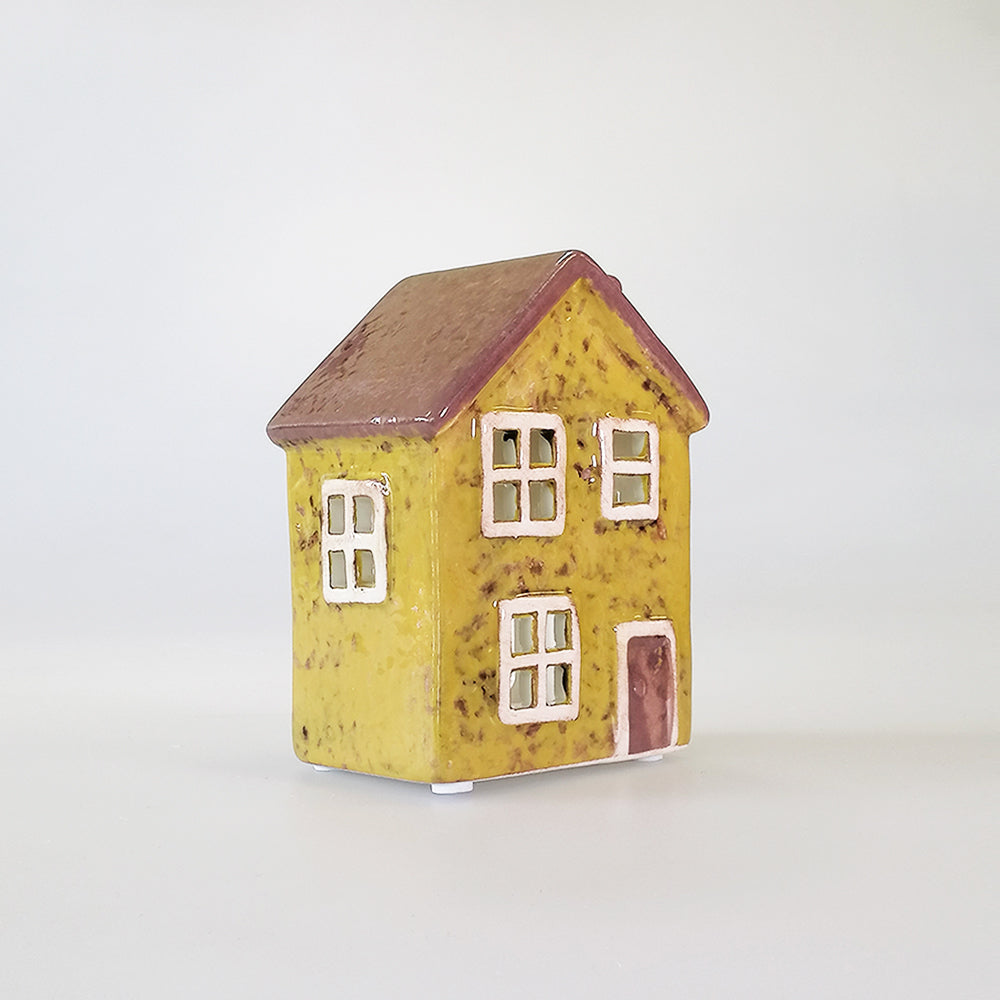 House Tealight Holder - Yellow