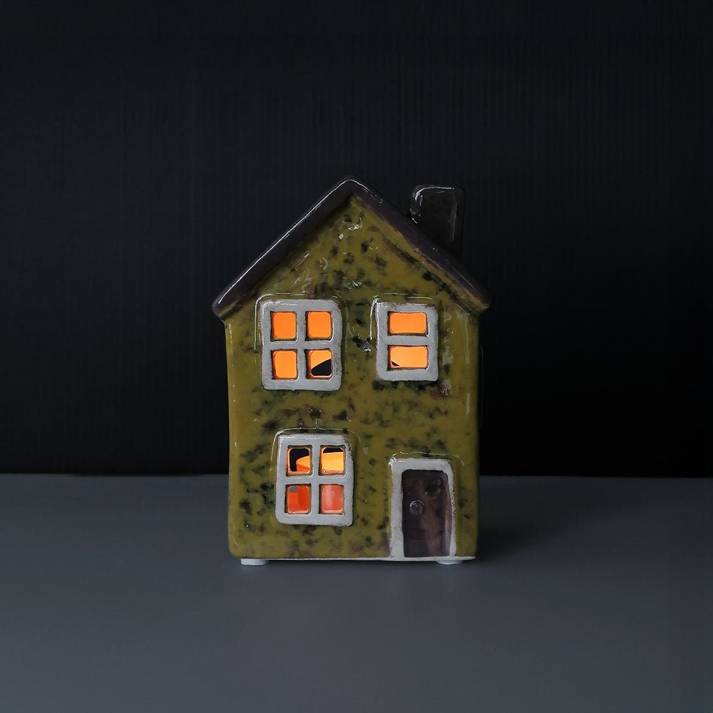 House Tealight Holder - Yellow