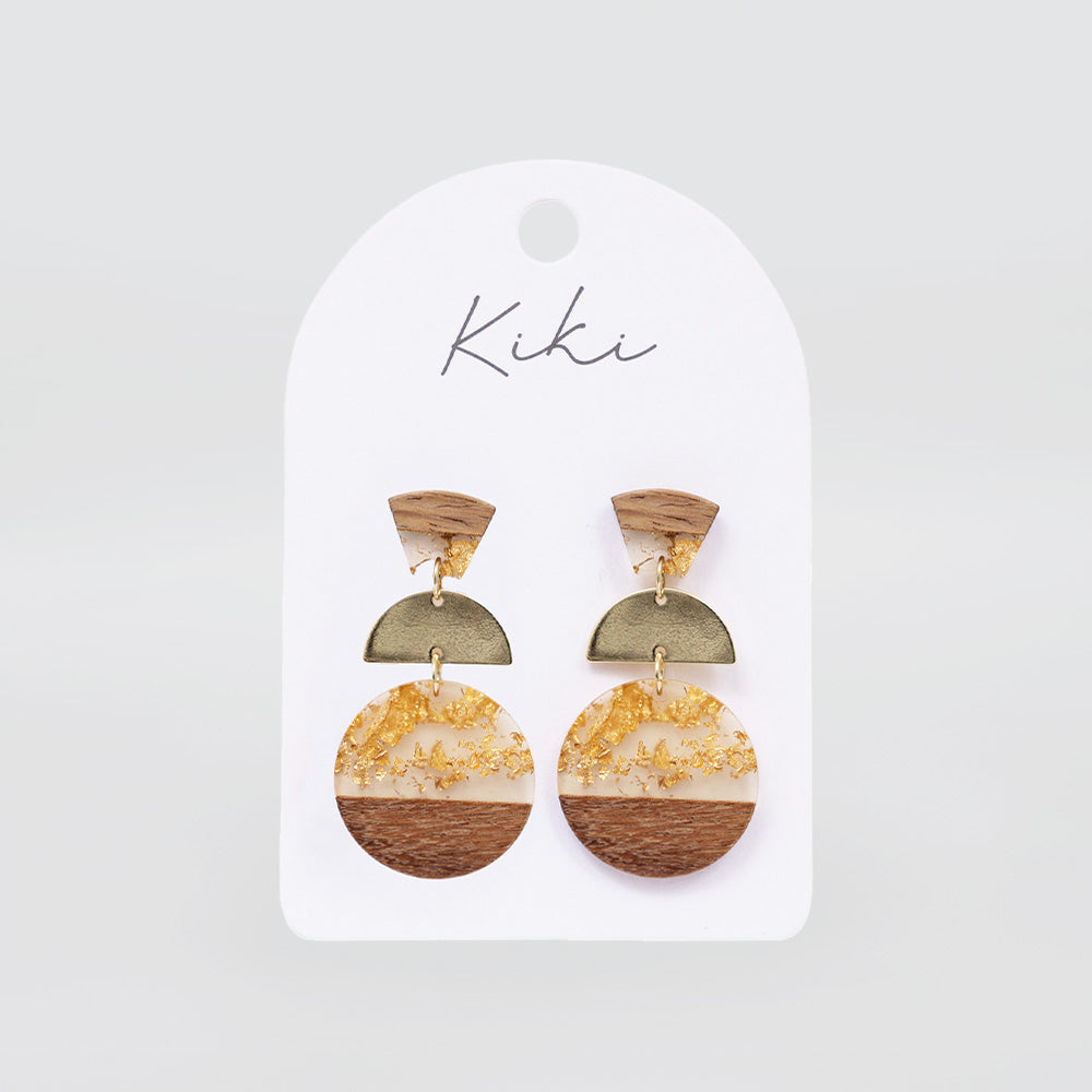 Gold Foil Curve Earrings