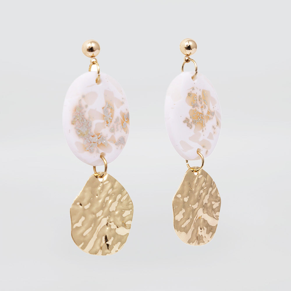 Light Shimmer Oval Earrings
