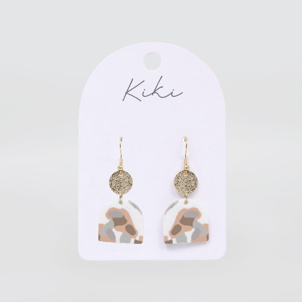 Beige Terrazzo Earrings