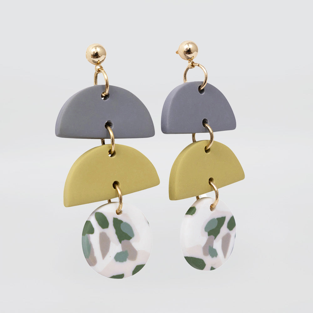 Green Terrazzo Earrings