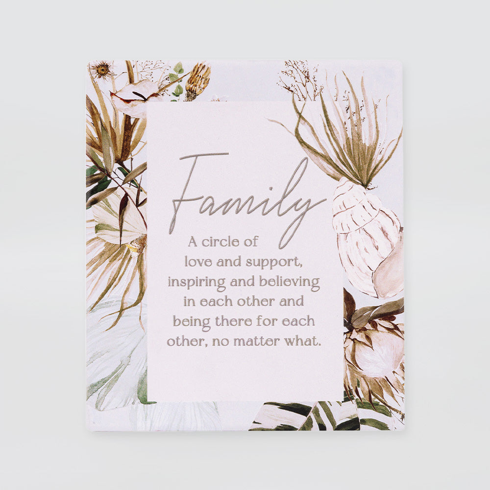 Palm Cove 'Family' Verse Plaque