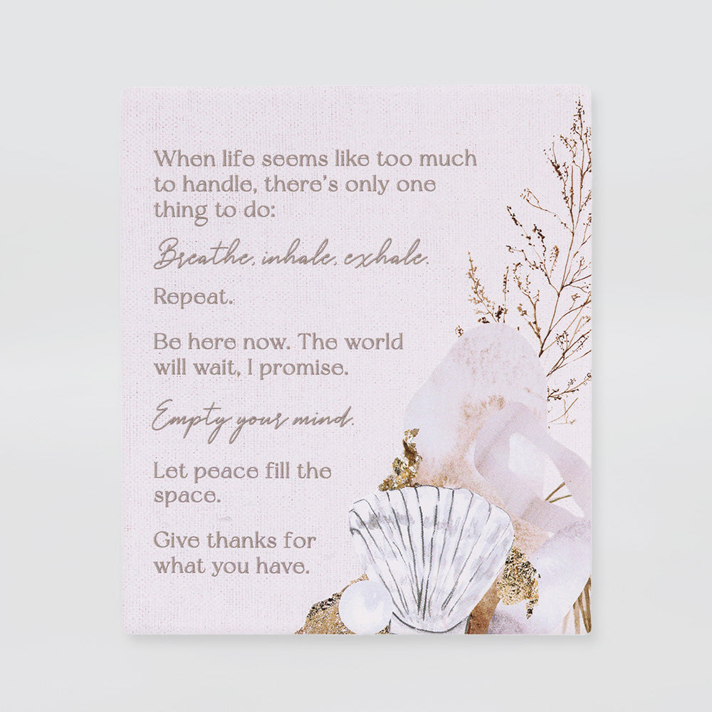 Palm Cove 'Mindfulness' Verse Plaque