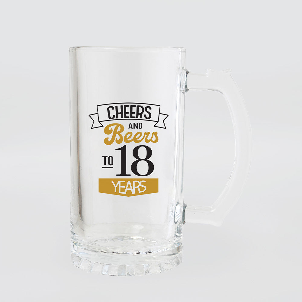 Celebration Beer Glass - 18th