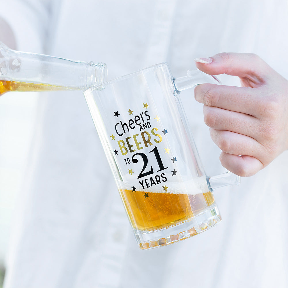 Celebration Beer Glass - 21st
