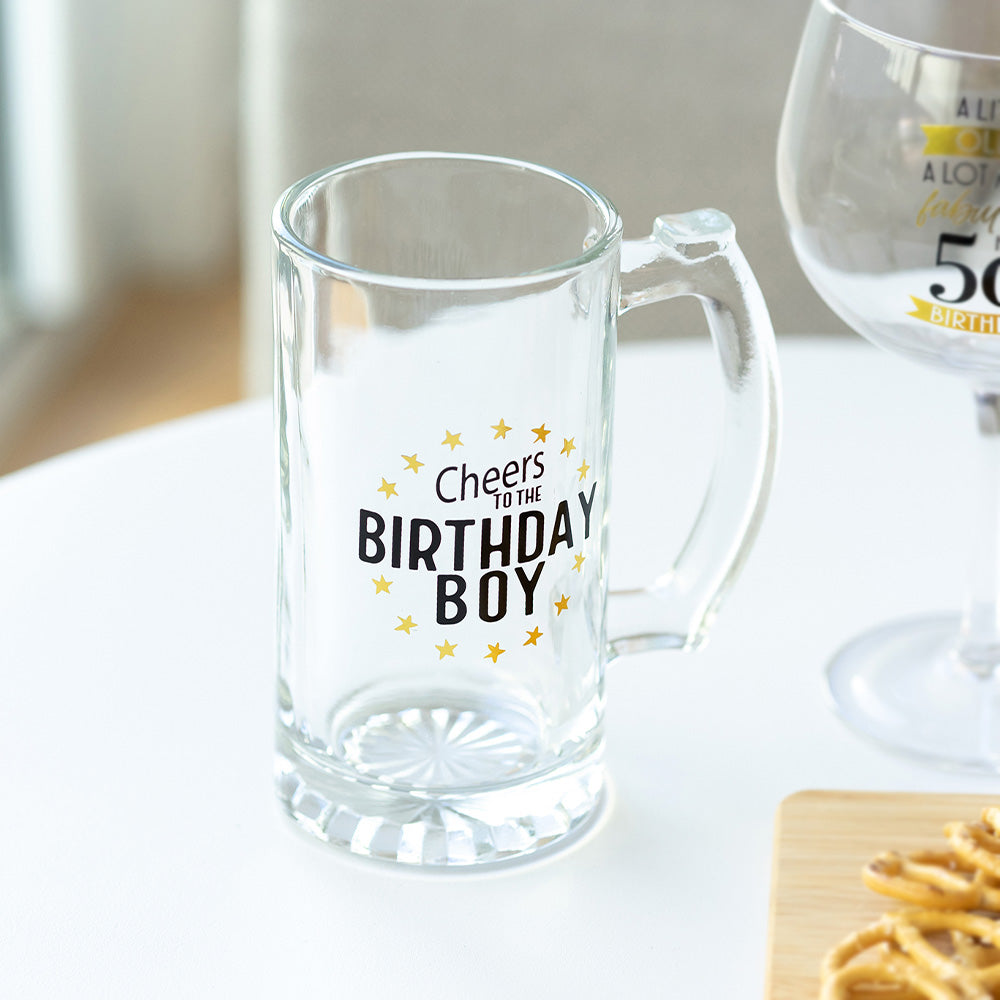 Celebration Beer Glass - Birthday Boy