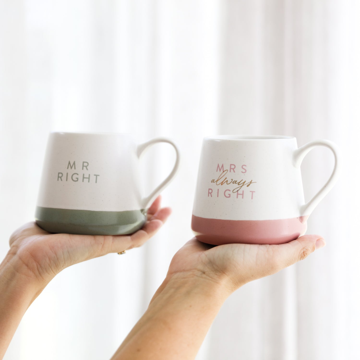 Wedding Mugs 'Mr & Mrs Right' - Set/2
