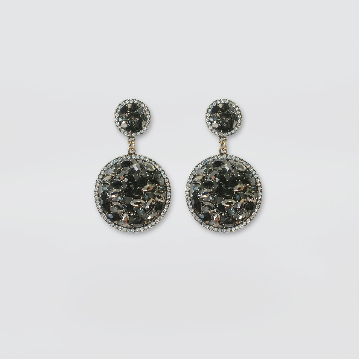 Bedazzel 'Two Hoop Diamante' Earrings