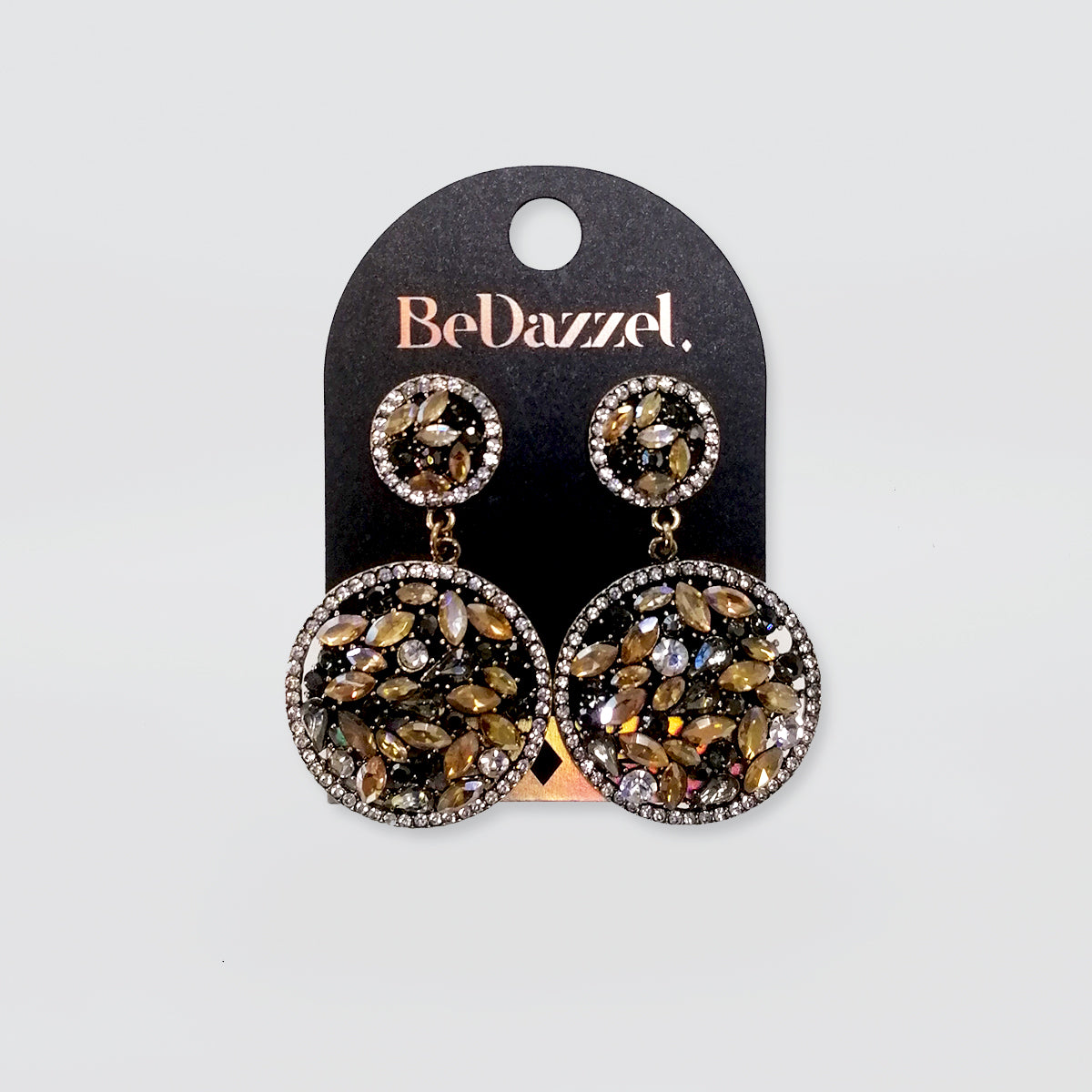 Bedazzel 'Two Hoop Diamante' Earrings