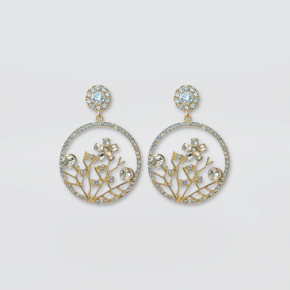 Bedazzel 'Garden In Hoop' Earrings