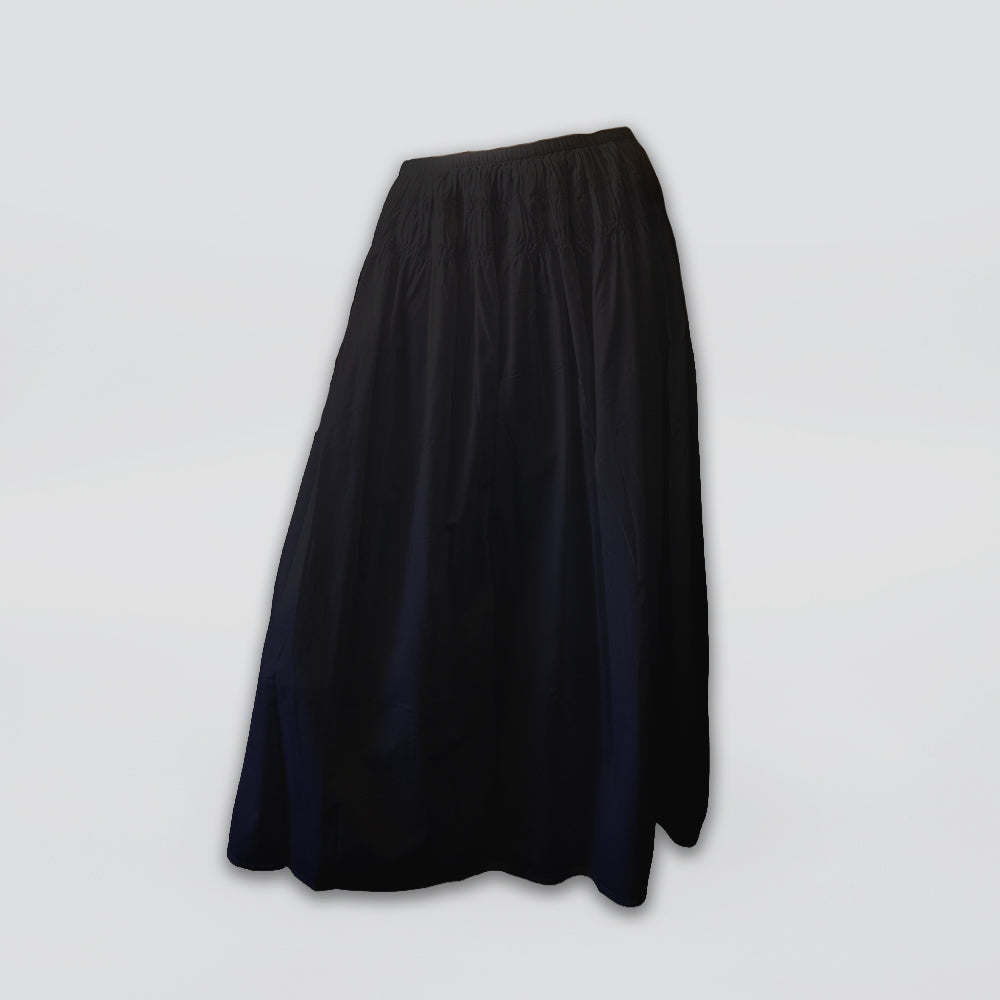 Cotton Shirred Skirt