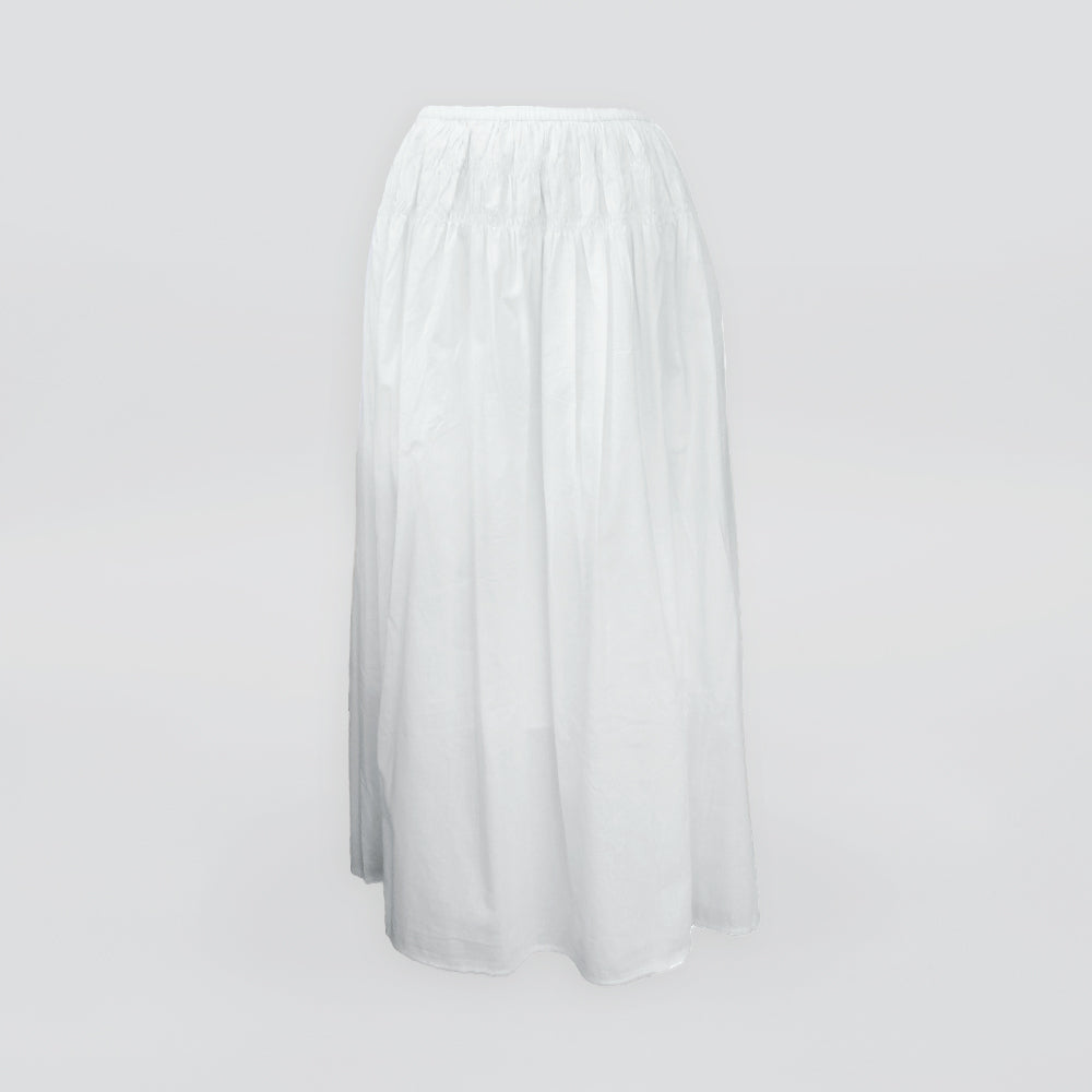 Cotton Shirred Skirt