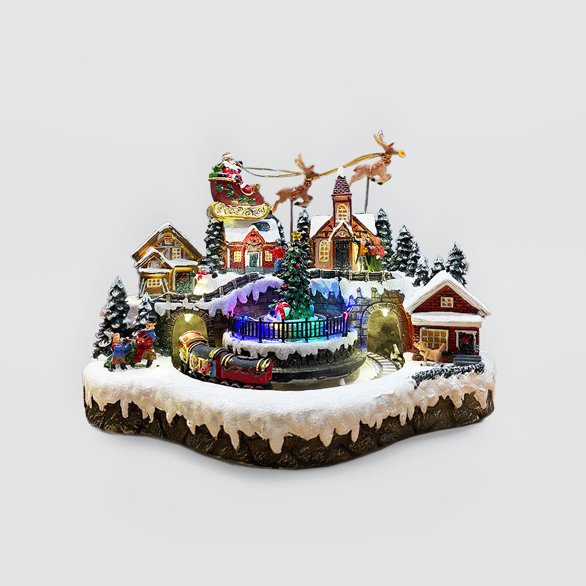 Christmas Santa & Village Diorama