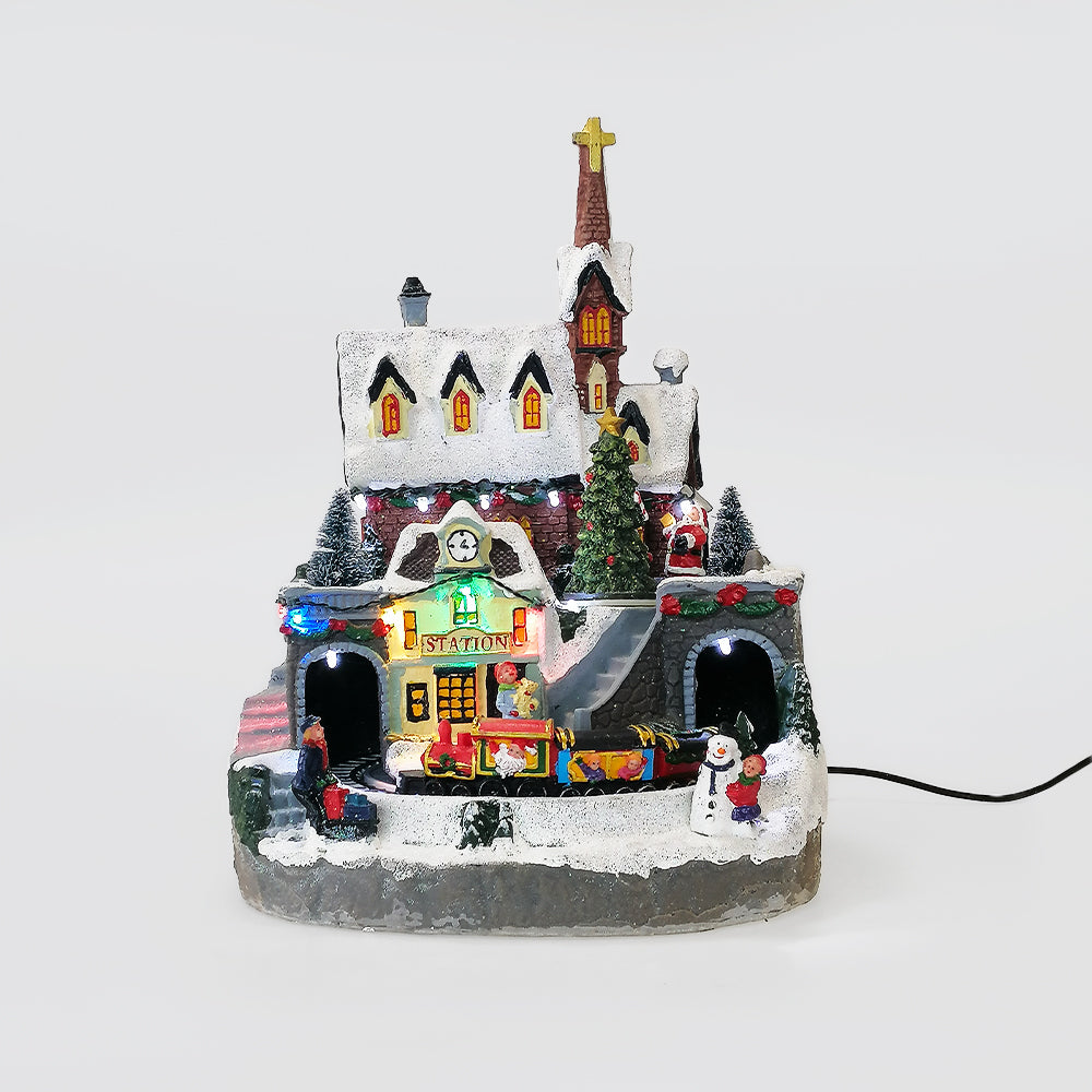 Christmas Village W/ Train & LED's