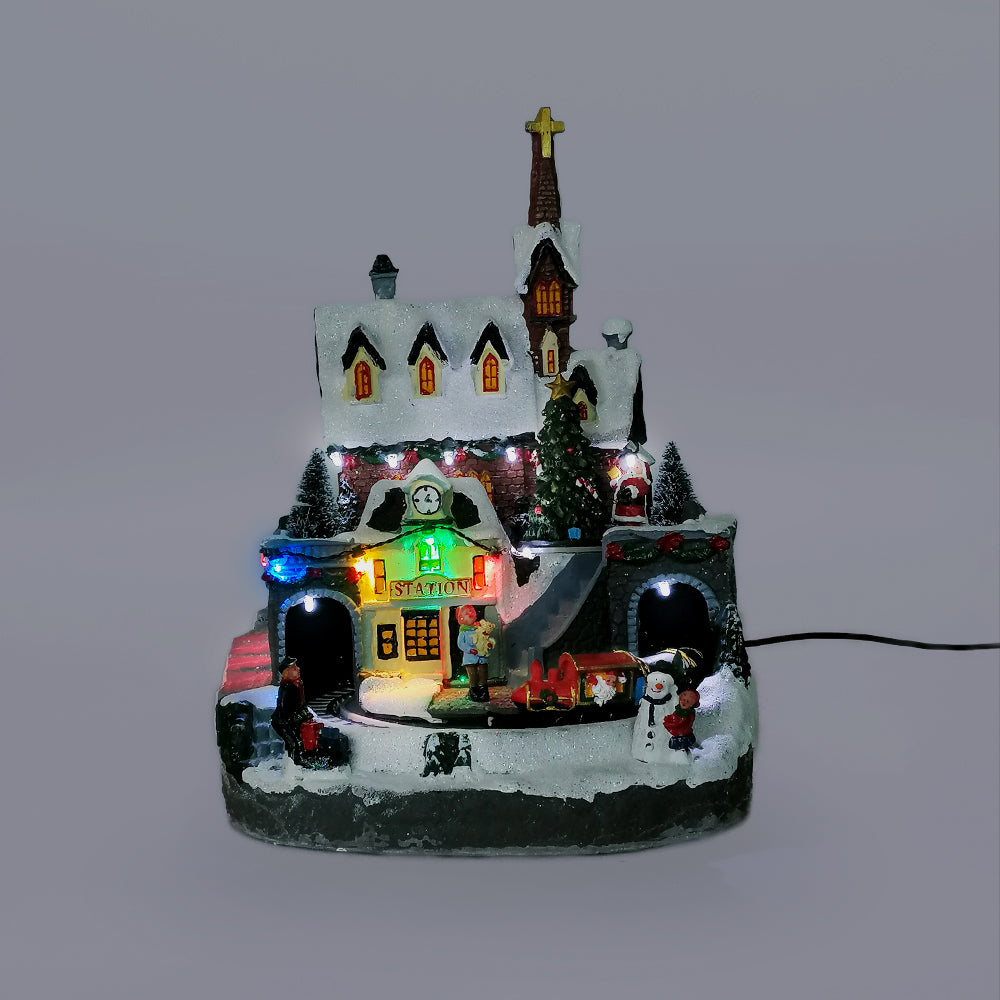 Christmas Village W/ Train & LED's