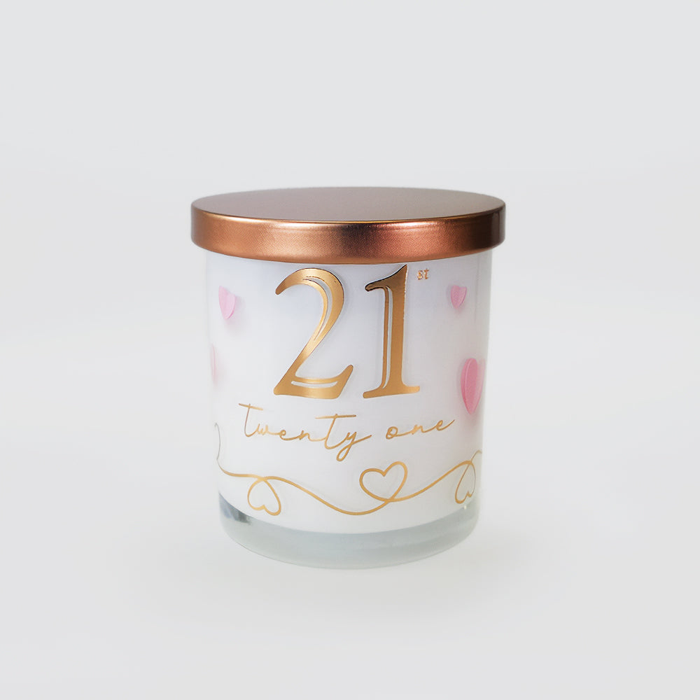 Vanilla Candle '21st'- 9x8cm