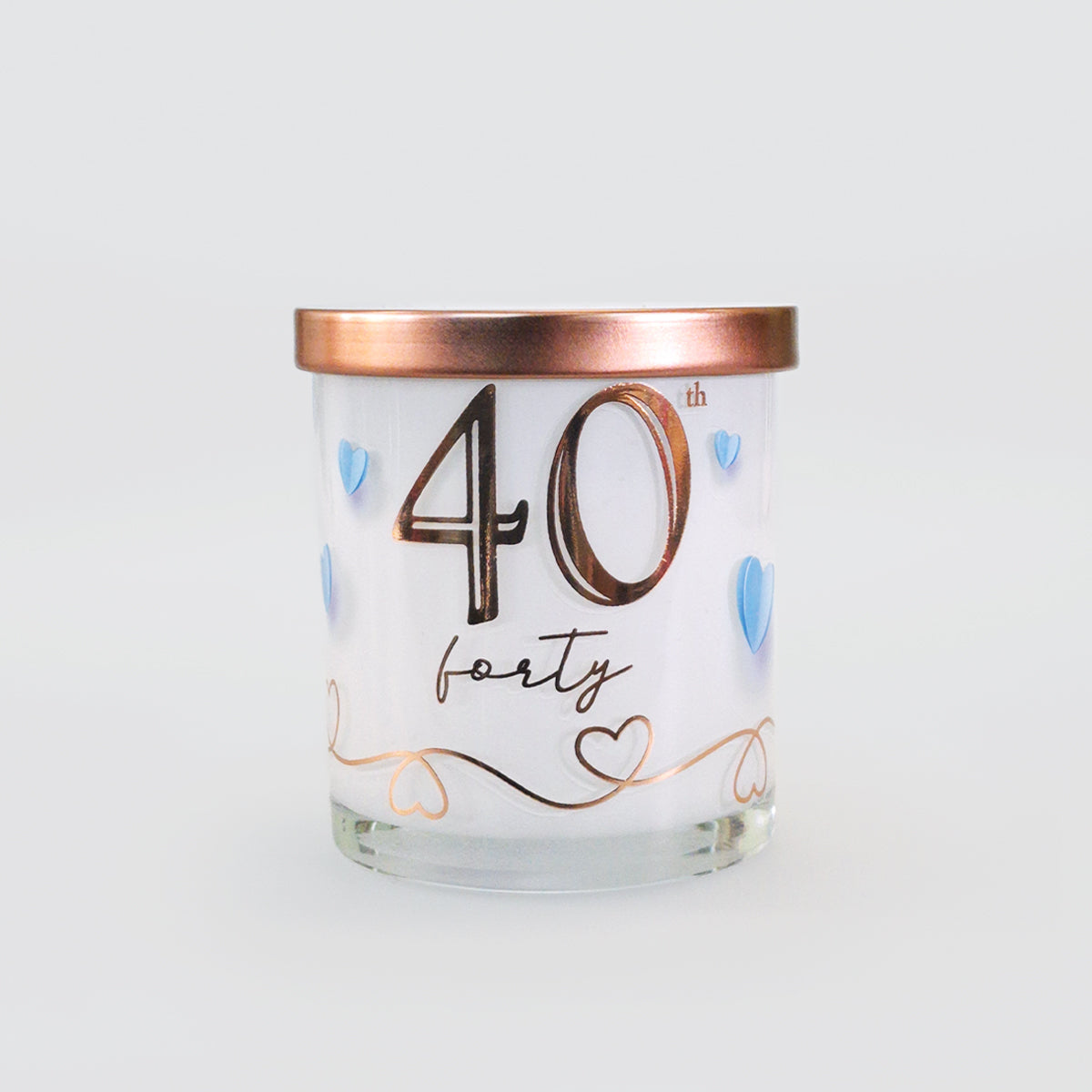 Vanilla Birthday Candle - '40th'