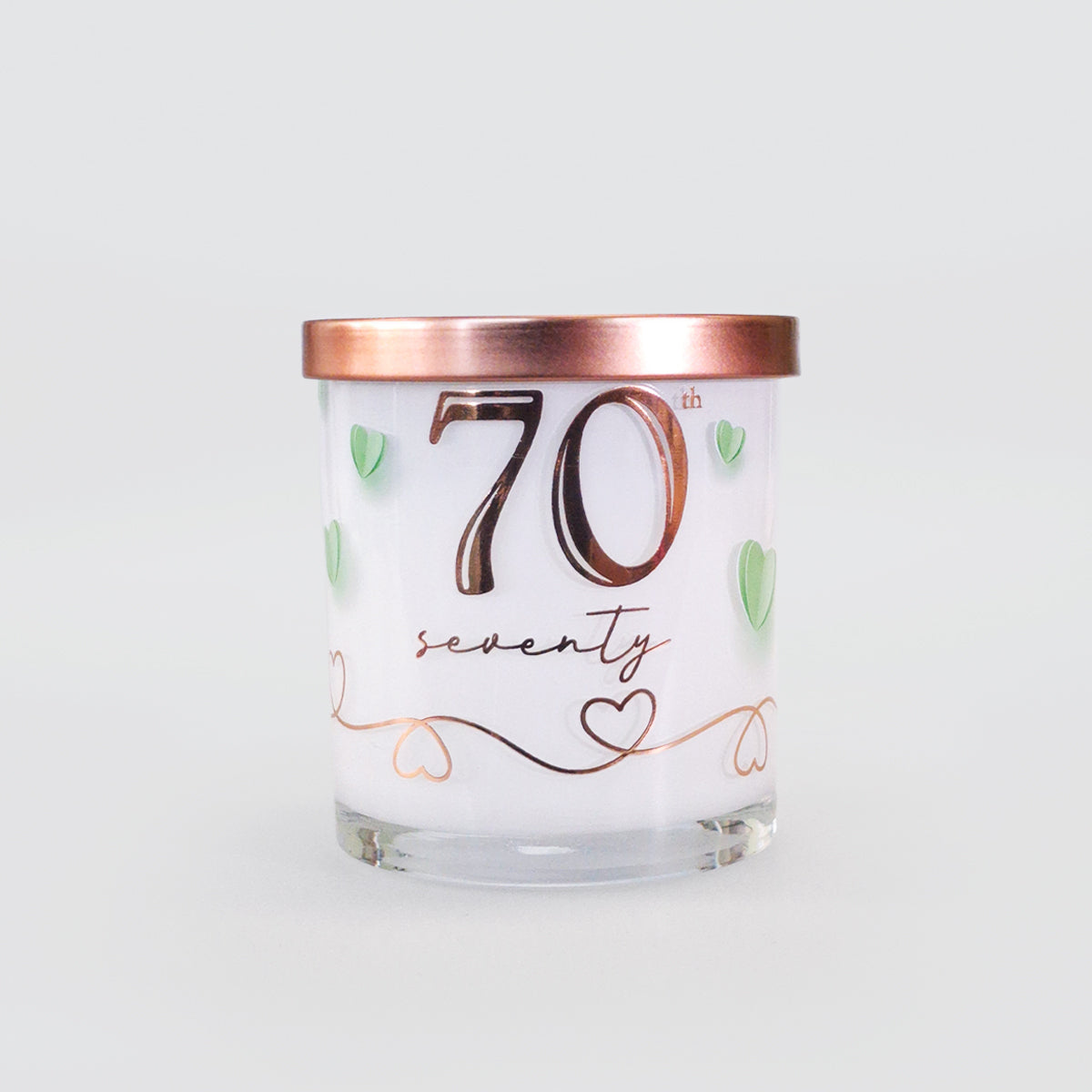 Vanilla Birthday Candle - '70th'