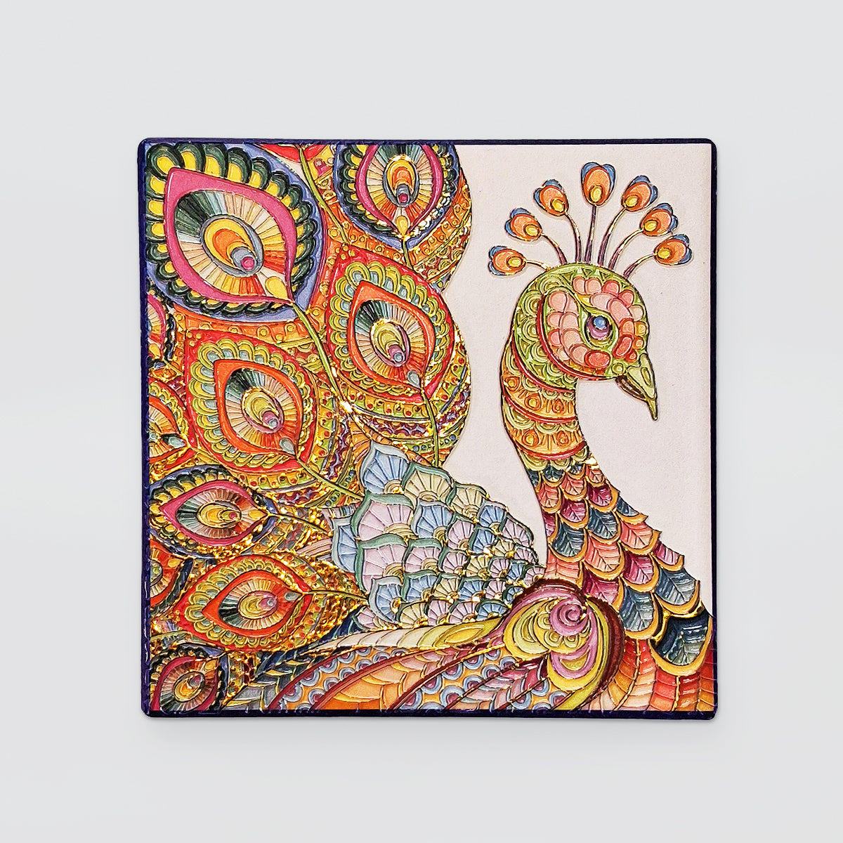 Ceramic Coaster Set/4 - Peacocks
