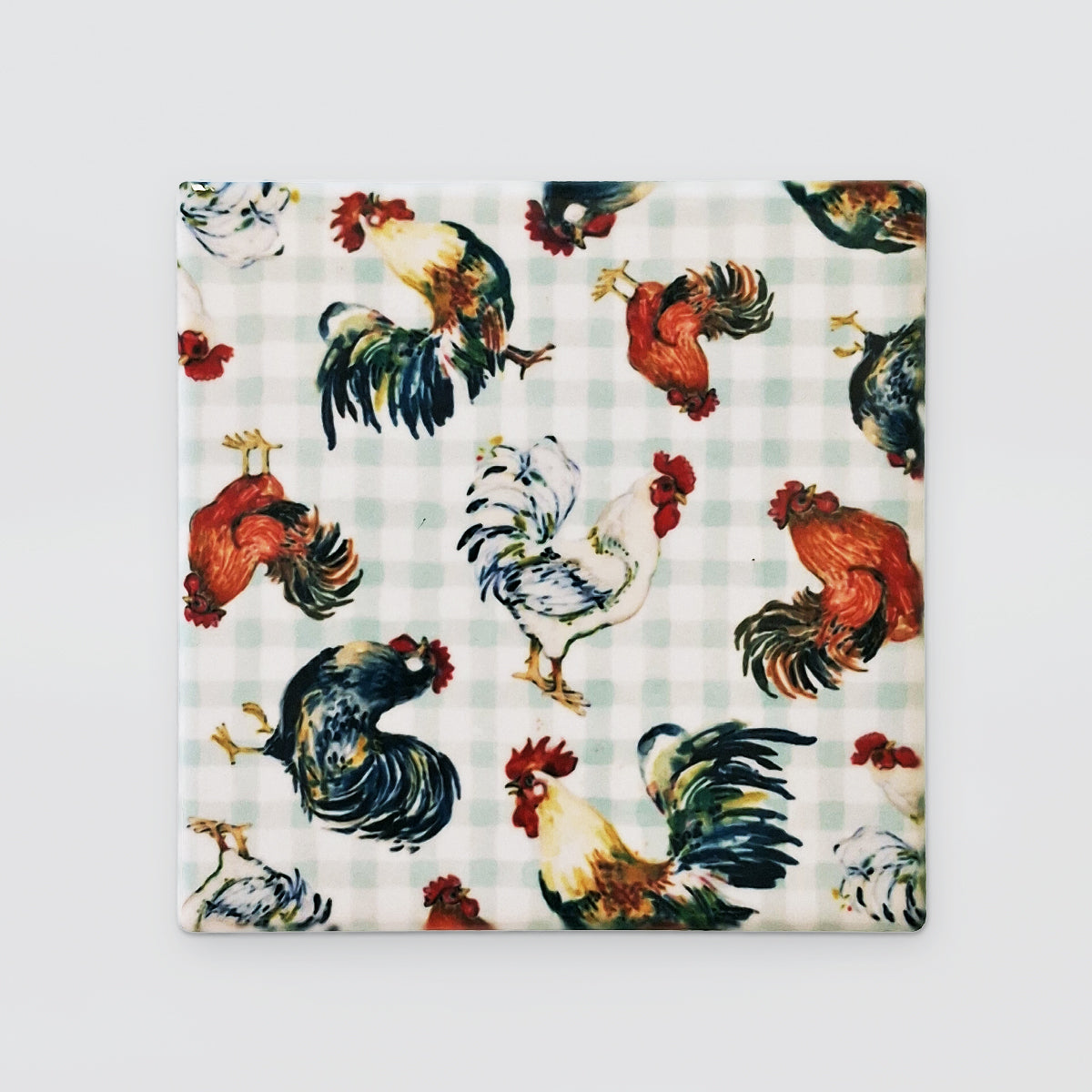 Ceramic Coaster Set/4 - Roosters