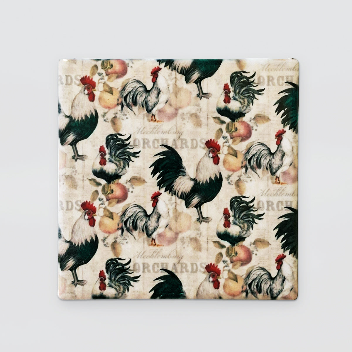 Ceramic Coaster Set/4 - Roosters