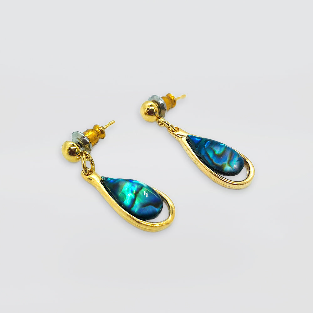 Paua Earrings - 'Rounded'