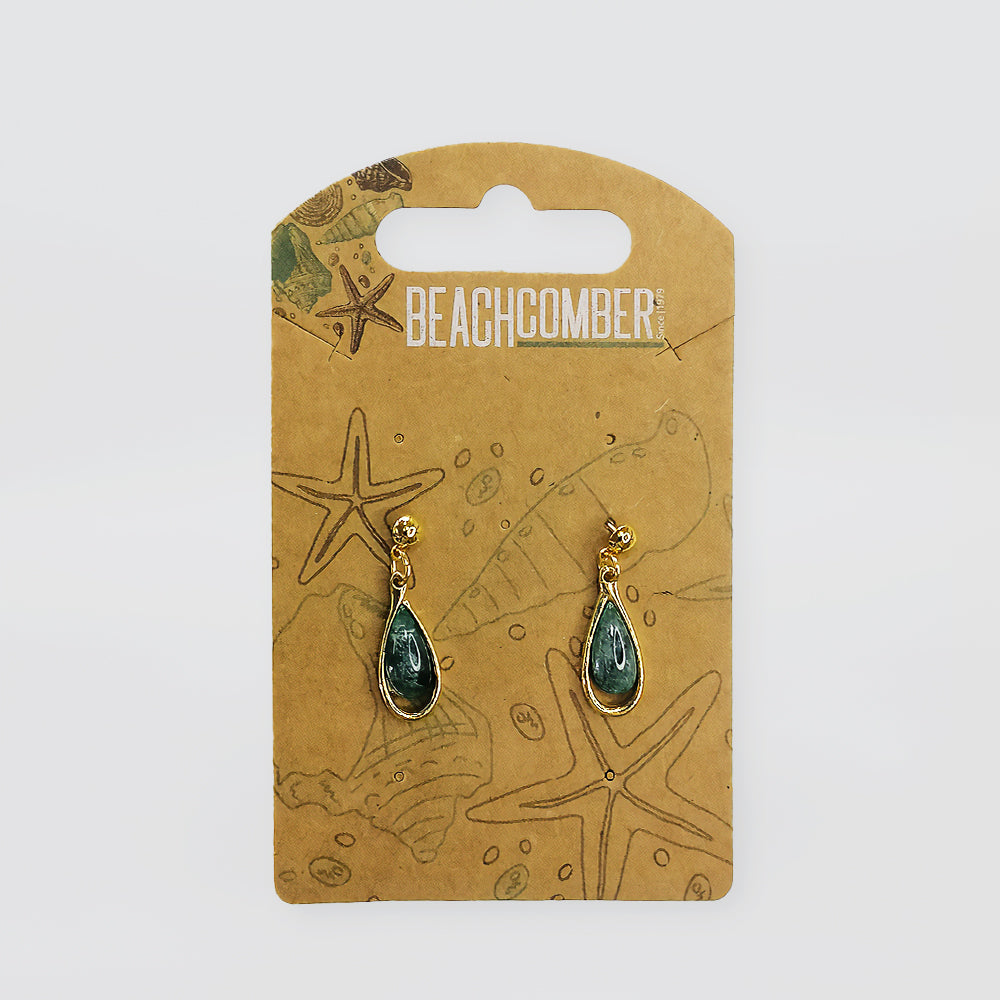 NZ Pounamu Earrings - 'Rounded'
